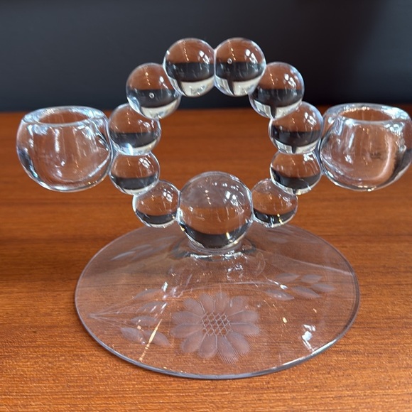 Candlewick candle holder by imperial glass - Picture 2 of 5